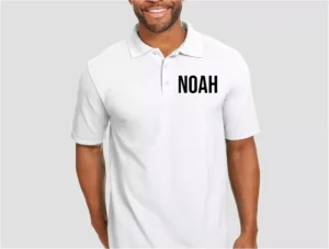 Custom t-shirt with iron-on letters name design using heat transfer vinyl HTV